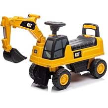 Best Ride On Cars CAT Excavator Push Car &ndash; Licensed Caterpillar Ride-On Digger Toy for Kids with Rotating Bucket &amp; Under-Se
