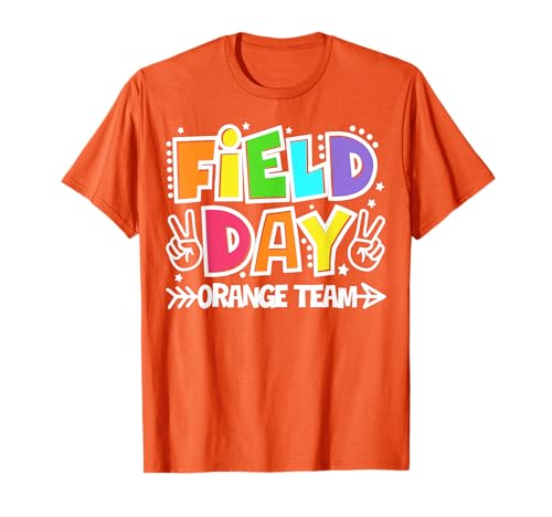 Field Day Orange Team Funny for Teacher Kids Field Day Games T-Shirt