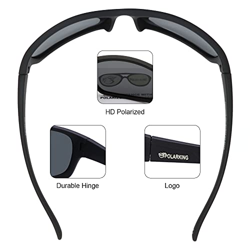 image for POLARKING 1 PACK Polarized Sport Sunglasses for Men Matte Finish Sun g