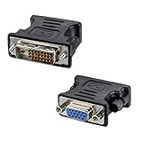 VGA-Buchse zu DVI-D Stecker (24+1)/ unkompliziertes Verbinden mit Ihrem vorhandenen VGA-Kabel/ Hochwertig Steckkontakte für hervorragende