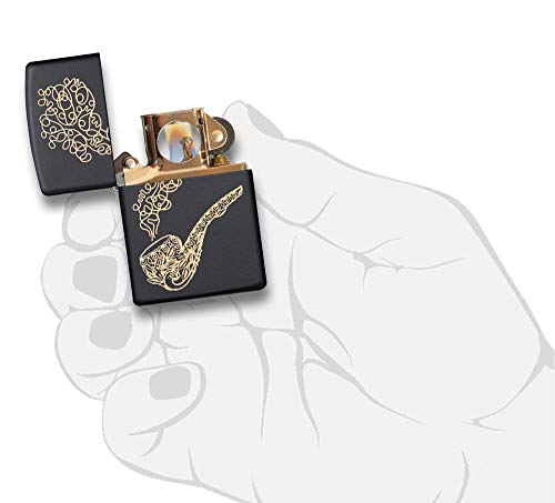Encendedor Zippo Pipe Black Matte Vintage miniatura 4