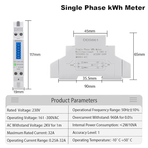 Compteur d'énergie monophasé pour stopper le gaspillage d'électricité