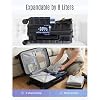 LIGHT FLIGHT Carry On Luggage 22x14x9 Airline Approved, Expandable Carry On Suitcases with Wheels, Lightweight Luggage, Durable Hard Shell 20 Inch Rolling Suit Case for Men Women Travel Black