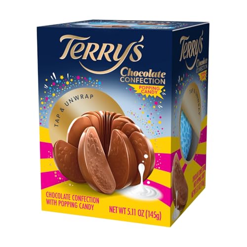 Terry's Popping Candy Chocolate Orange, Orange flavored confection with popping candy 5.18oz
