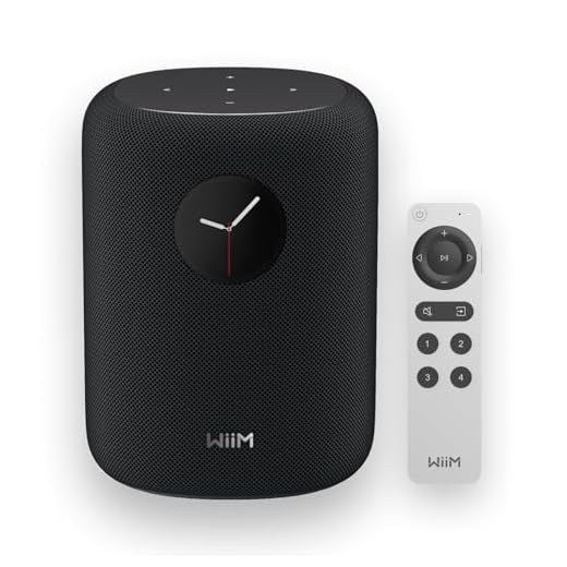 WiiM Sound Smart Speaker mit 1,8″ Touch-Display, Hi-Res 24 Bit/192 kHz, AI RoomFit™ Raumkorrektur, 100W Spitzenleistung, Wi-Fi 6E / Bluetooth 5.3, Multiroom & Stereo-Kopplung, Fernbedienung (Schwarz)