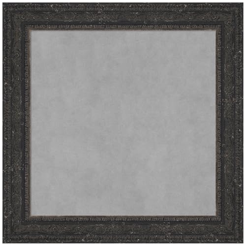 Amanti Art Black Framed Magnetic Board, 25x25, Traditional Office Decor