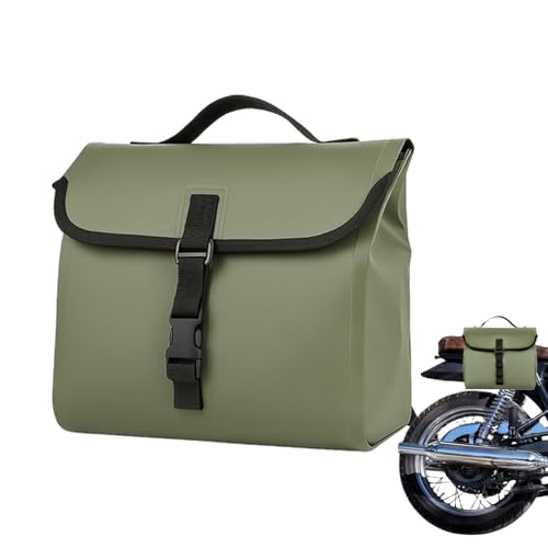 Bolsa trasera de moto impermeable de cuero para guardar llaves y cámara