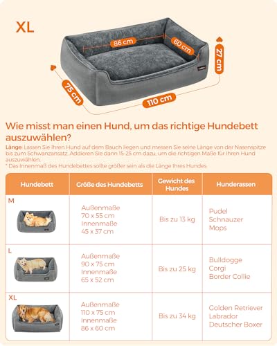 Hundebett für große Hunde von Feandrea Komfortables Hundekissen
