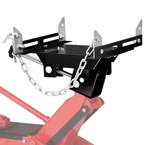 MOTOOS Transmission Jack Adapter 1/2 Ton Universal Transmission Lift Adapter for Cars Trucks 1100 lbs/0.5 T Loading Gearbox Removal Adaptor for Hydraulic Floor Jack Conversion Garage