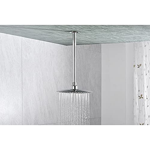 Anpean 12 Inch Shower Arm And Flange Polished Chrome, Ceiling Mounted Shower Arm For Rain Shower Head #TOP1