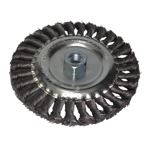 Escova Circular Aço Carbono Trançada 6 X ½ X 7/8 C/porca M14