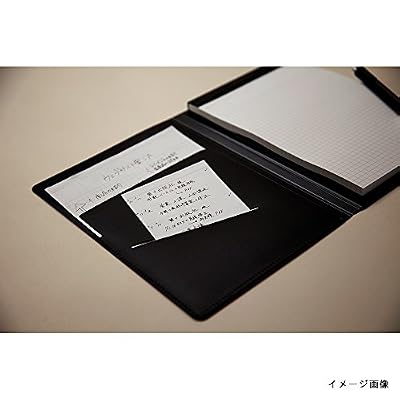 Maruman Mnemosyne Padfolio Notebook, A4, 8.27 x 11.69, Premium Black Folder With 5mm Grid Notepad, Includes 2 Storage Pockets, For Professionals, Teachers, and Students, Made in Japan