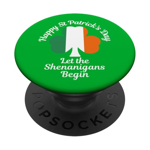 El trébol irlandés del día de San Patricio deja que comiencen las travesuras PopSockets PopGrip Adhesivo