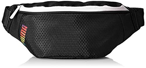 PUMA Unisex-Adult's Dash Hip Sack, black/White, One Size