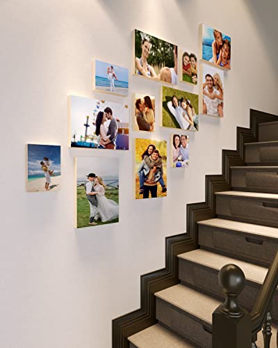 Dazella Custom Wood Prints With Your Own Photo Personalized Christmas Couples Gifts For Mom, Dad, Men, Women, Portrait Wooden Picture Frame, Customized Memorial Anniversary Photo Gifts #TOP5