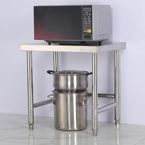 Tavolo da cucina in acciaio inox resistente con ampio spazio per ristoranti e chef casalinghi, ideale per la preparazione degli alimenti e le attività di cottura