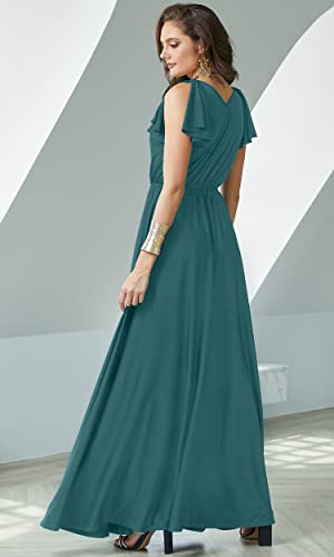 Image of KOH KOH Womens Long Sleeveless Bridesmaid Wedding Guest Prom Maxi Dress