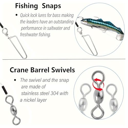 Fluorocarbon Fishing Leader Leaders Set para Pesca miniatura 2