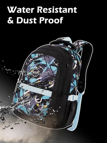 Image of Lavie Sport abstract Laptop Backpack | 36 Liters | Fits Upto 16 Inch | Laptop Compatiable | Rain Cover | Gift for Biys & Girls