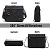 LOSMILE Men's Messenger Bag, Canvas Shoulder Bags, 13.3" Laptop Bags for Work and School,Cross-Body Bags.(BLACK) #1