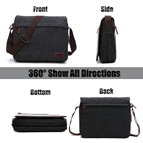 Bolsas messenger para portátiles y bolsos bandolera de hombres en lona resistente para trabajo 2