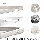 elago Liquid Silicone Case Compatible with iPhone 13 Pro Case (6.1"), Premium Silicone, Full Body Protection - 3 Layer Shockproof Phone Cover, Anti-Scratch Soft Microfiber Lining (Stone) - Image 2