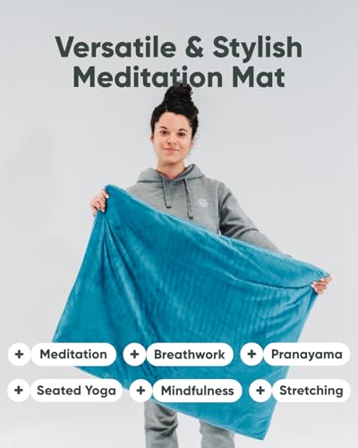 Image of Mindful & Modern Zabuton Meditation Mat - Cotton Filled Yoga and Meditation Pad - Zabuton Meditation Cushion for Kneeling and Sitting Support - Large Rectangular Sitting Floor Pillow for Bench or Zafu