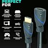 C&E High Speed HDMI Cable Male to Female with Ethernet Black (6 Feet/1.8 Meters), (2 Pack) #3