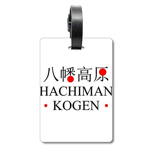 Étiquette pour valise rouge robuste Hachiman Kogen d'identification