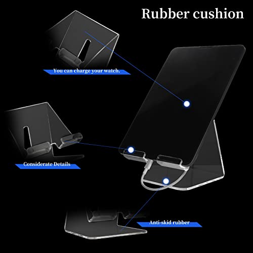 Acrylic Desk Tablet Stand, Jinsheng Clear Tablet Holder, Desktop Ipad Stand, Compatible With Tablet Such As Ipad Air Mini Pro, Phone 13 Pro 12 Mini 11 Xs Max Xr X 6 7 8 Plus (4 -13 Inch) #TOP4
