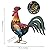 HONGLAND Metal Rooster Yard Decor,18" Solar Chicken Garden Statues Outdoor,Farm Animals Lawn Decorative Ornaments Outside for Home Patio Backyard Landscape