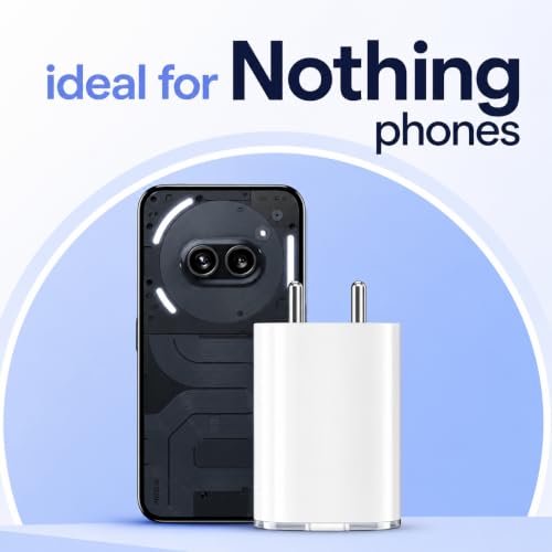 Image of 45W [Original BIS Certified] Type C PPS Fast Charger Adapter for Nothing /CMF Phones | Compatible with Nothing Phone 4b /4a /3a /2a /3 /2 /Pro /Plus /Lite /CMF Phone 1 /2 Pro & More with 1 Year Warranty