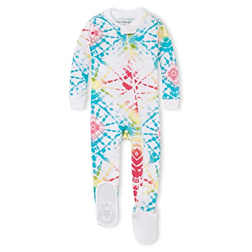 Image of Burt's Bees Baby baby-boys Sleeper Pajamas, Zip Front Non-slip Footed Sleeper Pjs, 100% Organic Cotton
