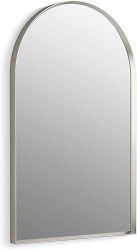 Vista 55 de Kohler Essential - Espejo de tocador ovalado enmarcado de 20 pulgadas de ancho x 40 pulgadas de alto en oro cepillado moderno Moderno dorado