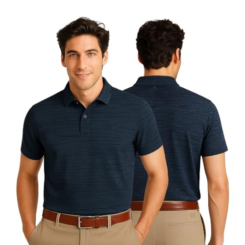 Camiseta Polo Cole Haan Founders para Hombre - Tejido Mezclado Ligero, Transpirable con Tecnología Coolcore y Acabado Jaspeado miniatura 1