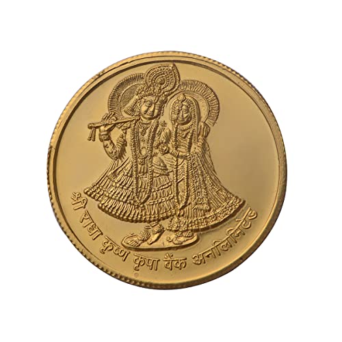 Radha Krishna Ji Gold Plated Coin (Set of 7 Coins) | Radha Krishna ji Coins | Radha Krishna Ji Coin | Gold-Plated Coin | Coin | Coins | Coin Collection |Religious Coins