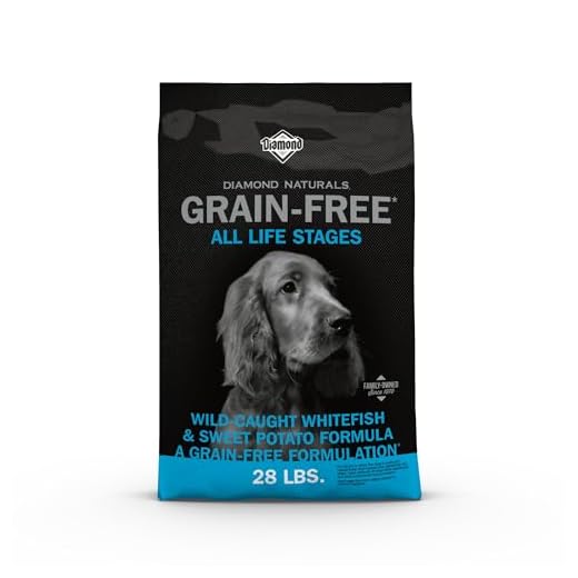Diamond Naturals Grain-Free Recipe All Life Stages Quality Protein Dry Dog Food with Wild-Caught Whitefish and Sweet Potato 28lb