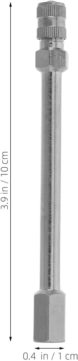 Luxshiny Tire Valve Stem Extension Rod 3.93 Inch Flexible Air Valve Extender for Cars Trucks Rvs Easy Installation Durable Metal Tire Stem Extender