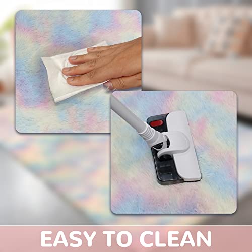 Dovfa Nursery Rug: 5X8Ft Area Rug Rainbow Rug Anti-Skid Soft Living Room Rug Large Area Rug - Carpet For Bedroom For Nursery Teen Dorm Indoor Home Decor #TOP5