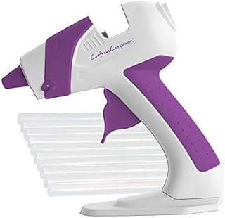 Mini Hot Glue Gun with 10pk 7mm Glue Sticks Built-in Safety Stand Non-Drip Nozzle Bundle Home Decor DIY Crafting Quick Heating Function