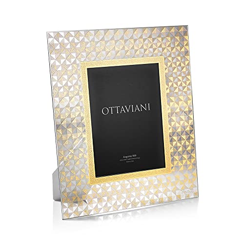 Ottaviani Portafoto della Collezione Cristalli di luce in Cristallo e foglia oro Tecnologia Gold Foil cm 13x18