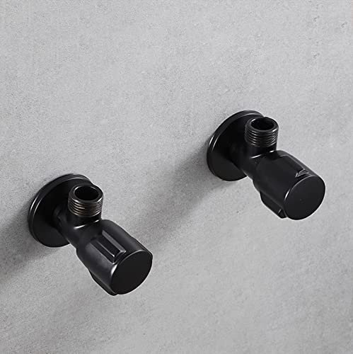 Vanne d'arrêt d'eau 1/2 pouce noire pour installation de douche et lavabo - 5