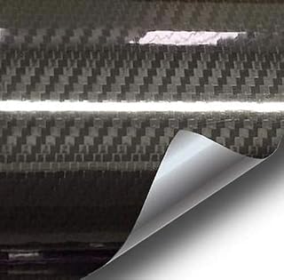 VVIVID Epoxy High Gloss Black Carbon Vinyl Automotive Wrap Film DIY Easy to Install No Mess (6" x 5ft)