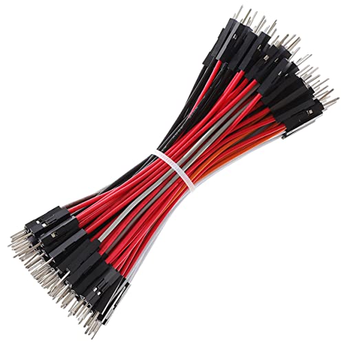 Bestlus Breadboard Jumper Wires 20AWG, Exclusives 10CM Male to Male Jumper Cable Wires M/M 4'' 10 Colors Pack of 120 Square Head 0.1'' (4'', M/M)