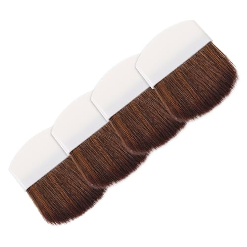 PACKOVE 4 Piezas brocha de maquillaje para mejilla tamaño facial herramientas cosméticas Pinselsets de Schmink rubor maquillaje Contador Pinsel Puder Kugeln MIT Pinsel el plastico blanco