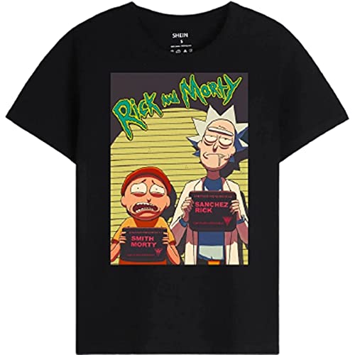 PdlPrint Unisex Regular Fit Rick and Morty Graphic Printed T Shirt