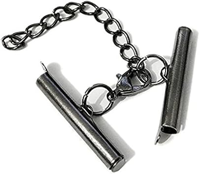 10Pcs Multi Strand Slide Tube Clasps multylayers Connector for Necklace Jewelry Findings Gun Black Plated