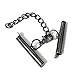10Pcs Multi Strand Slide Tube Clasps multylayers connector for Necklace Jewelry Findings (Gun black plated)