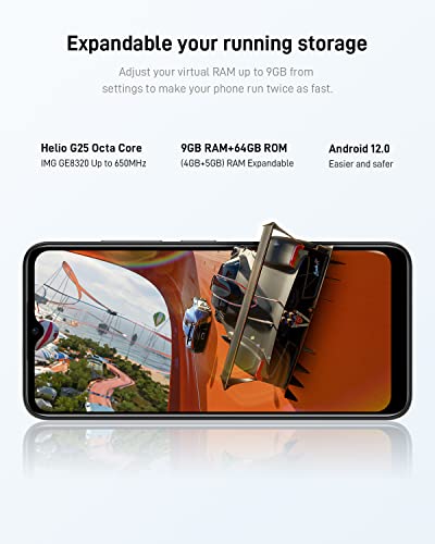 Doogee Unlocked Android Phone 2023, X98 Pro 9Gb+64Gb Android 12 Cell Phones, Helio G25 Octa Core, Dual 4G Phones Unlocked, 6.5" Fhd+ Display Smartphone, 4200Mah, Face Id, T-Mobile, Us Version #TOP3