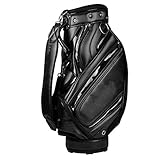 sacca golf pelle bianca □ Il design ha più scomparti, con spazio sufficiente per guanti, spunti, tappi e altri accessori da golf